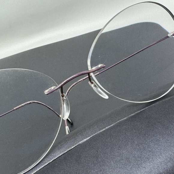 Silhouette Eyeglasses 5515 70 3540 Titan Purple Rimless Frame Austria 48[]19 140 - Picture 3 of 15
